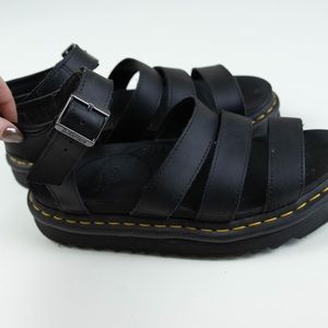 dr martens black blaire sandals